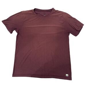 Vuori Shirt Mens Brown Heather Strato Tech Tee Soft Performance Short Sleeve, L